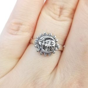 The {Eclipse Ring} .925 Silver, Sun and Moon